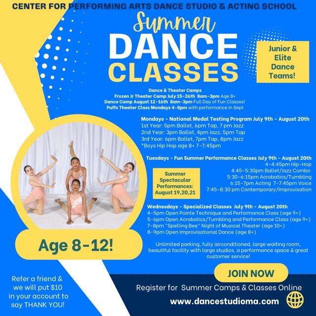 Age 8-12 Summer Classes